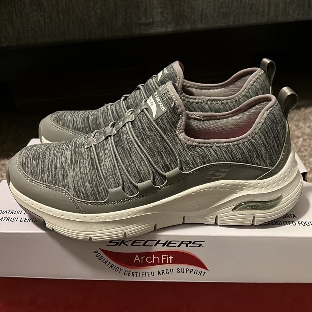 Skechers Rainbow View Sneakers in Grey